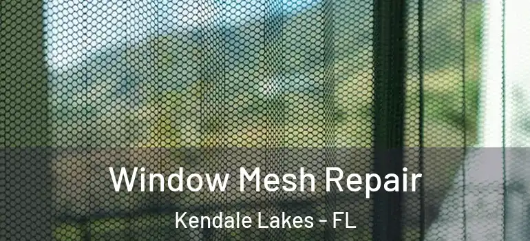  Window Mesh Repair Kendale Lakes - FL